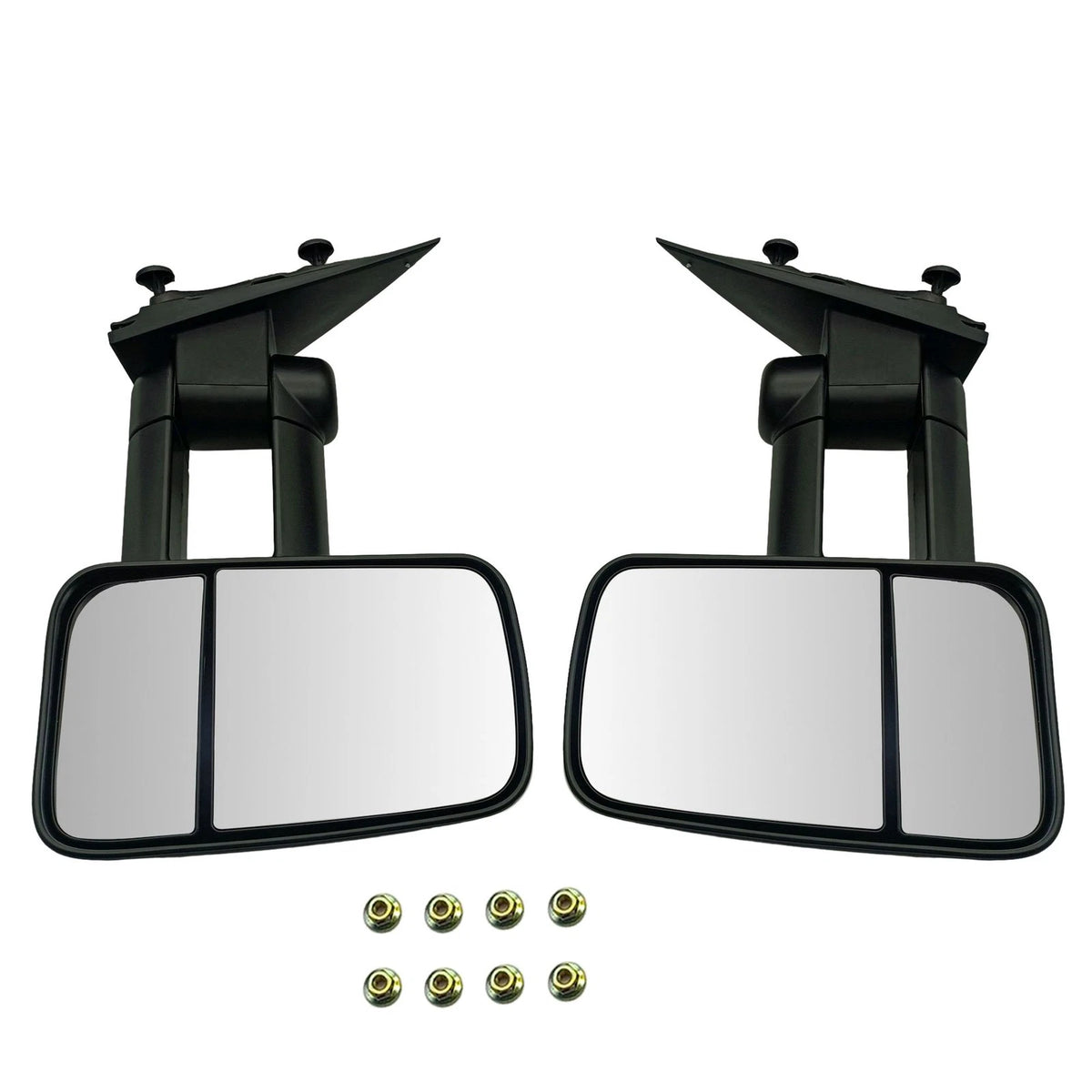 Pair Manual Towing Mirrors for Chevy Silverado Sierra 1500 2500HD 3500HD (2014–2018)