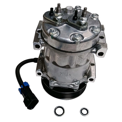 A/C Compressor w/ Clutch 8-Groove for Kenworth T660 T680 T880 (2010–2023)