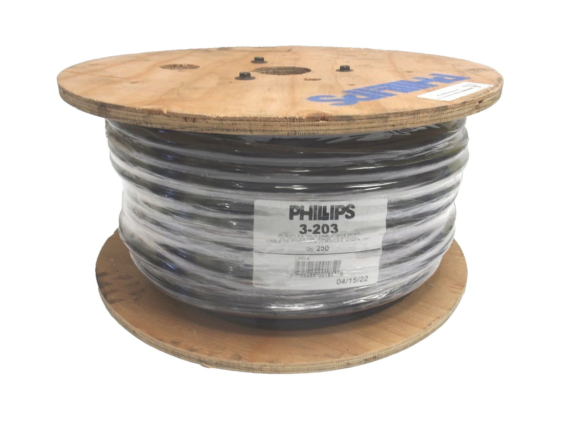 3-203 Phillips Duraflex Trailer Cable 6 Conductor 14 Gauge 250' Spool
