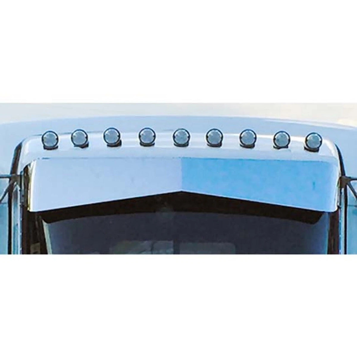 10 to 6 Inch Reverse Bowtie Visor for Kenworth T800, W900 (Curved Glass)