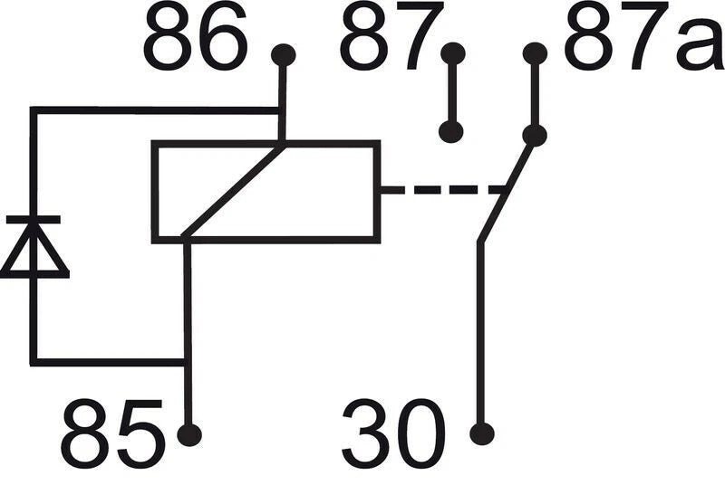 5 Terminal Changeover Relay with Diode for GEBE 992921 (24V 10/15A)