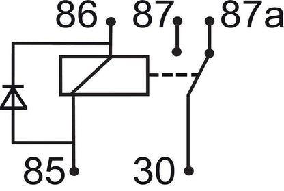 5 Terminal Changeover Relay with Diode for GEBE 992921 (24V 10/15A)