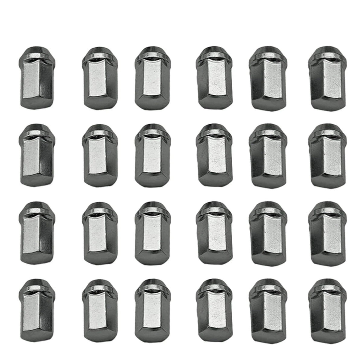 Set of 24 Lug Nuts for Chevy GMC Cadillac (14x1.5, Chrome, 7/8" Hex)