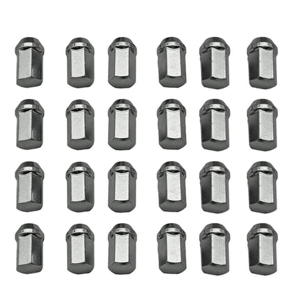 Set of 24 Lug Nuts for Chevy GMC Cadillac (14x1.5, Chrome, 7/8" Hex)