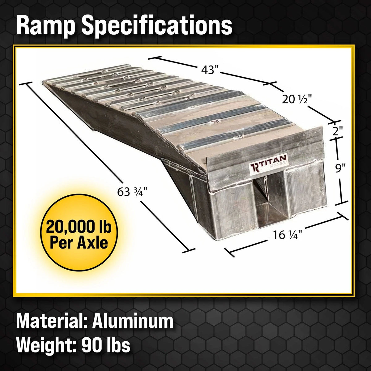 Truck Ramps for Oil Change 9" Lift Height 20,000 lb GVW / 10,000 lb GAWR