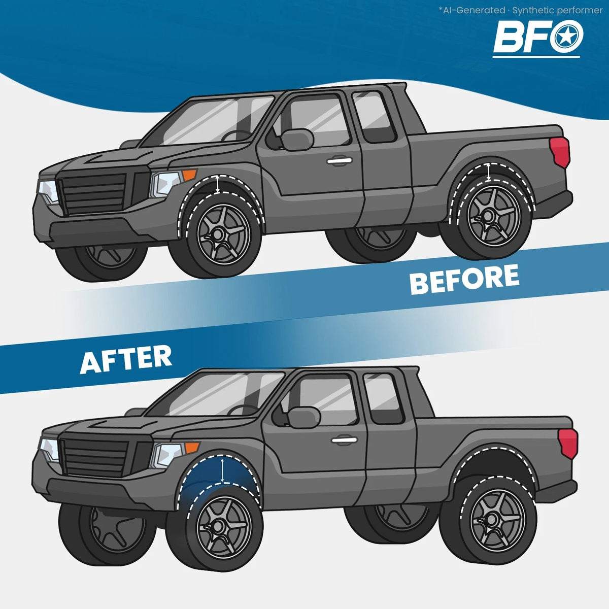 Front Lift Struts Pair for Ford F-150 4WD (2014–2023) - 6" Lift Kit
