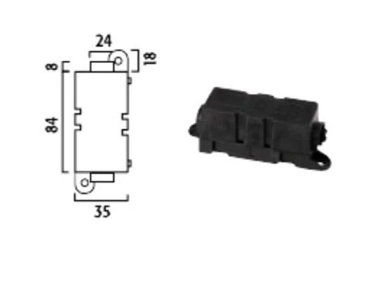 Flosser 824800 Fuse Holder for Bolt On Mega Type Fuses (MEGA, AMG)