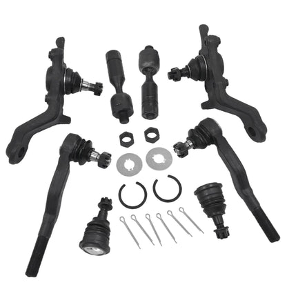 8pcs Front Ball Joints Inner Outer Tie Rods Kit for Toyota Tacoma (1995–2004)