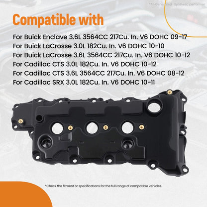 Valve Cover for Cadillac SRX 3.6L V6 (2012) 12640147 12624804 DOHC