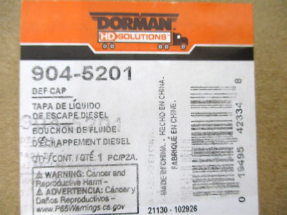 Dorman HD DEF Tank Fluid Fill Cap for Freightliner Cascadia (2010–2020)