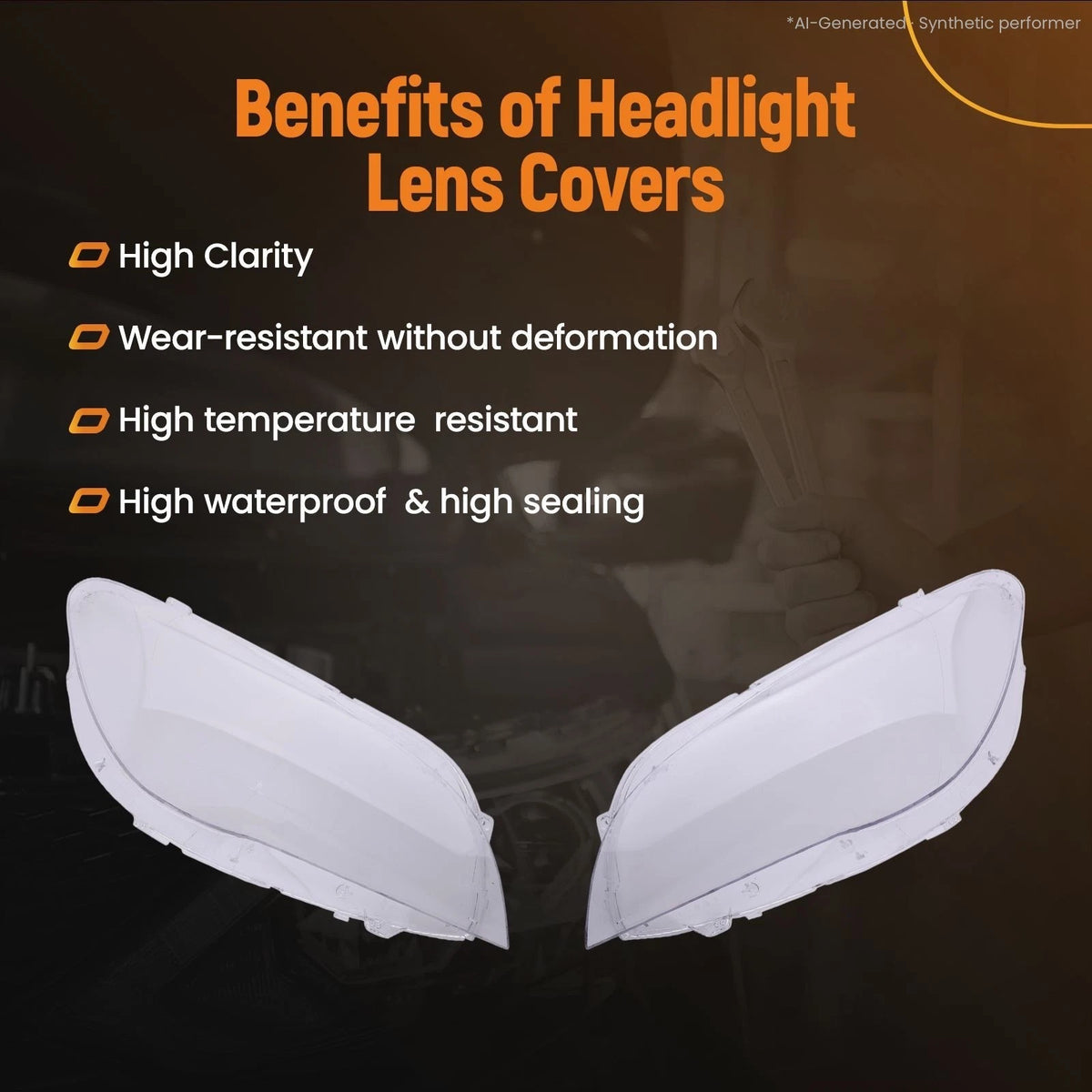 Headlamp Lens Cover Set for BMW F01 F02 740Li 750Li 760Li (2009–2015)