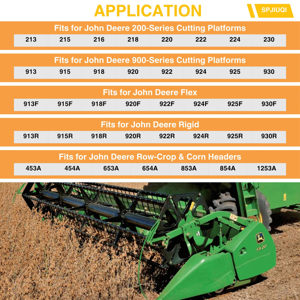 10Pcs Auger Finger Poly for John Deere 200 900 Series (H205318, AMX27285)