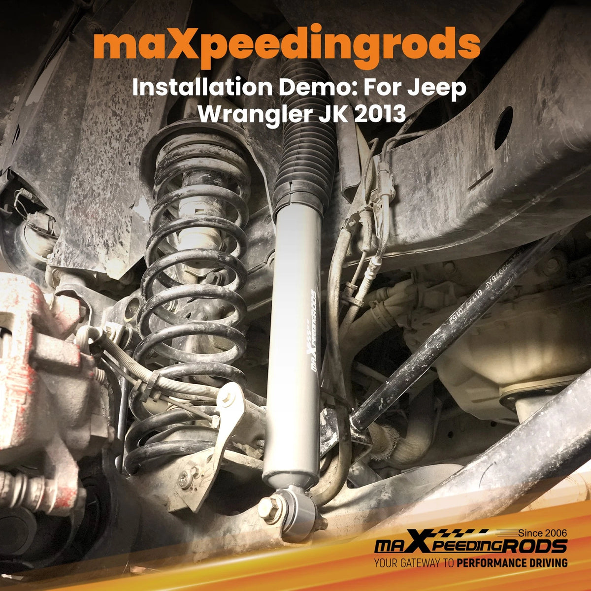3-4.5" Front Shock Absorbers for Jeep Wrangler JK Unlimited (2007–2018)