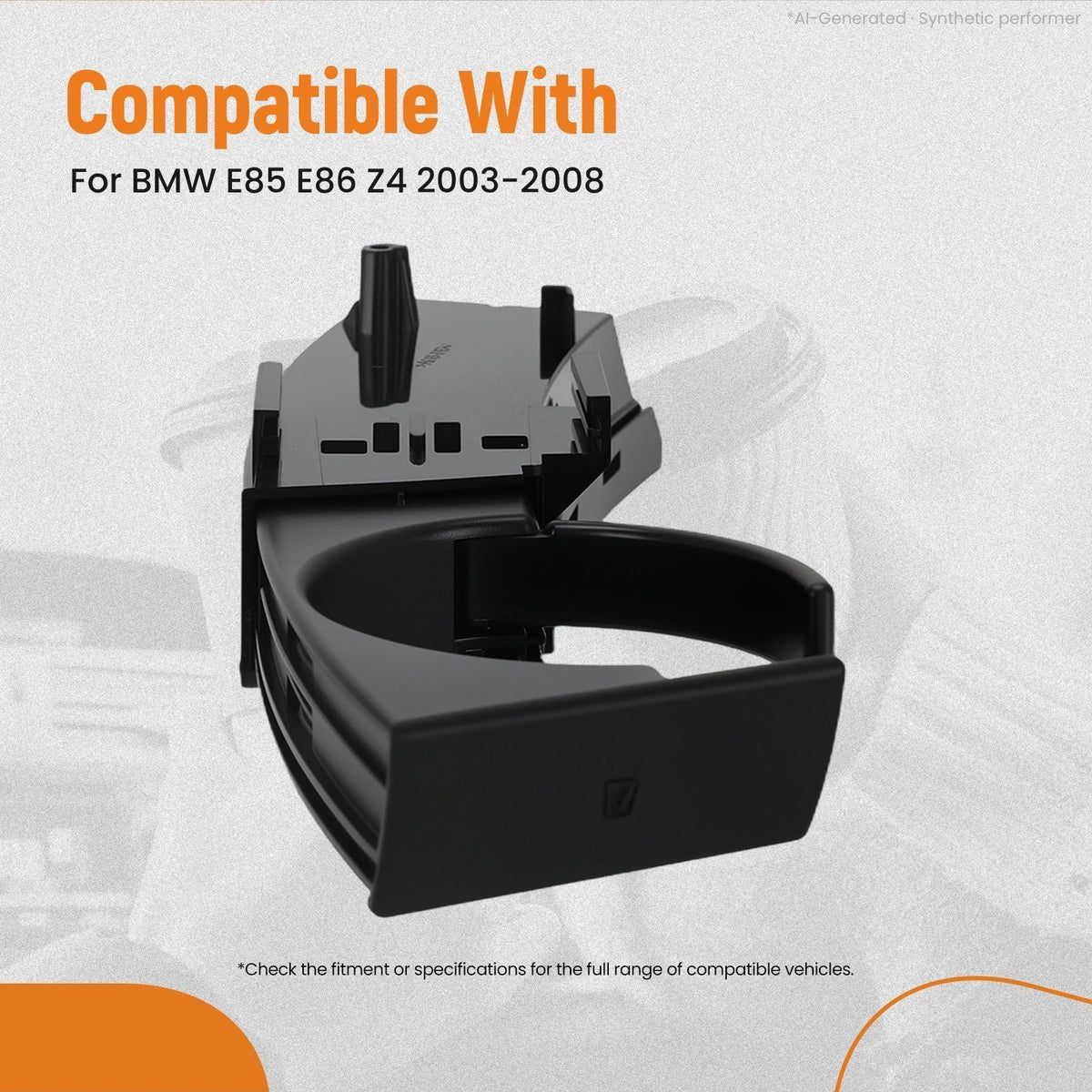 Cup Holder Front Left for BMW Z4 (2003–2008) E85 E86 51457070323 Black ABS