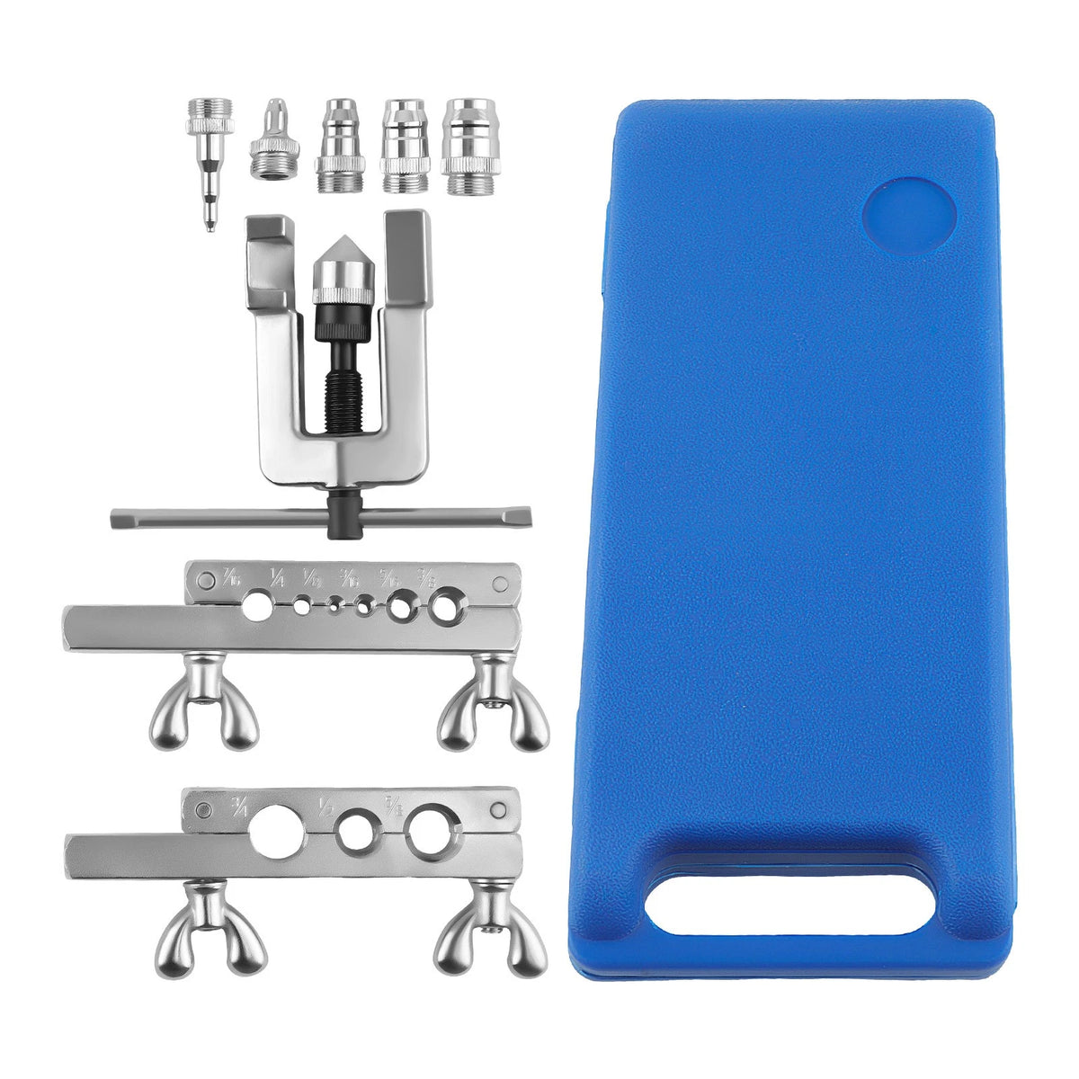 HVAC Flaring and Swaging Tool Kit for Copper Tubing (1/8-3/4'' OD)