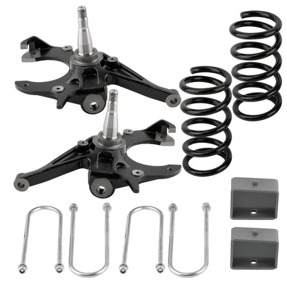 5" / 4" Drop Lowering Kit w/ Spindles & Springs for Chevy S10 2WD (1982–2004)