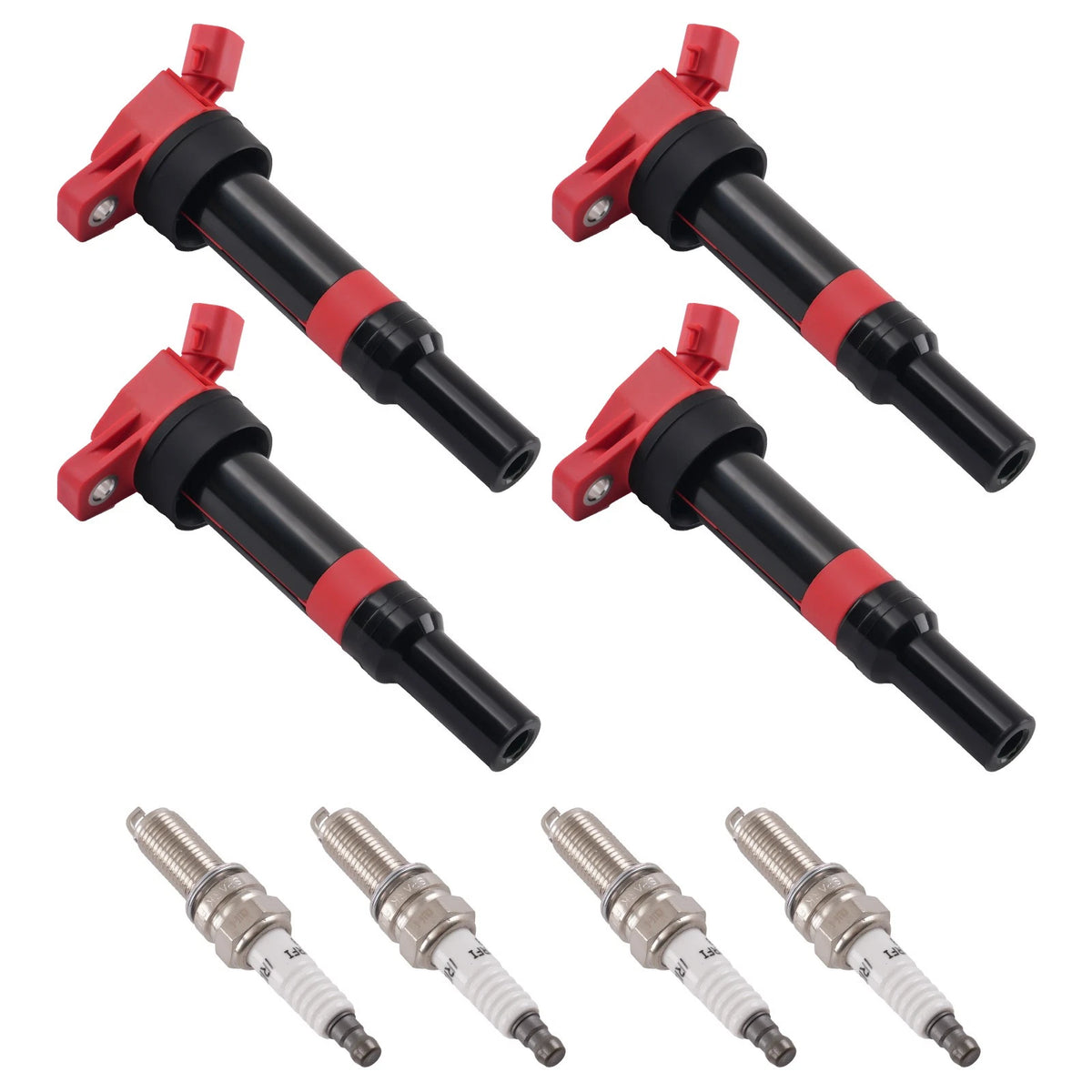 Set of 4 Ignition Coils & Iridium Spark Plugs for Hyundai Elantra GT (2014–2020)