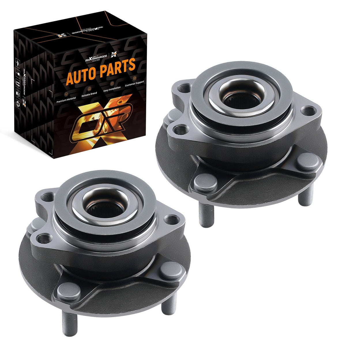 Front L&R Wheel Hub Assembly for Nissan Versa (2007–2012) 40202EE500 513373 ABS