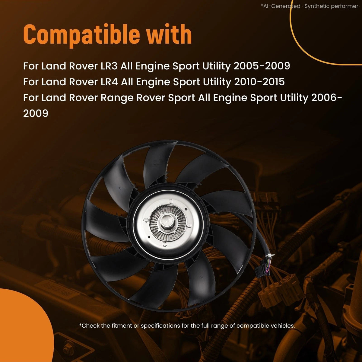 Electric Radiator Cooling Fan for Land Rover LR3/LR4 (2005–2015) 14004111 PGG500170