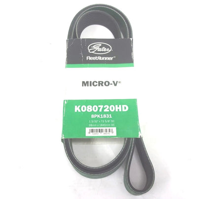 K080720HD Serpentine Heavy Duty Micro-V Belt for Gates (8PK1831)