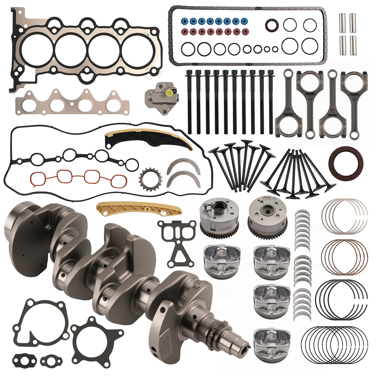 Engine Rebuild Overhaul Kit for Kia Soul 1.6L (2012–2019) Crankshaft/Piston/Timing