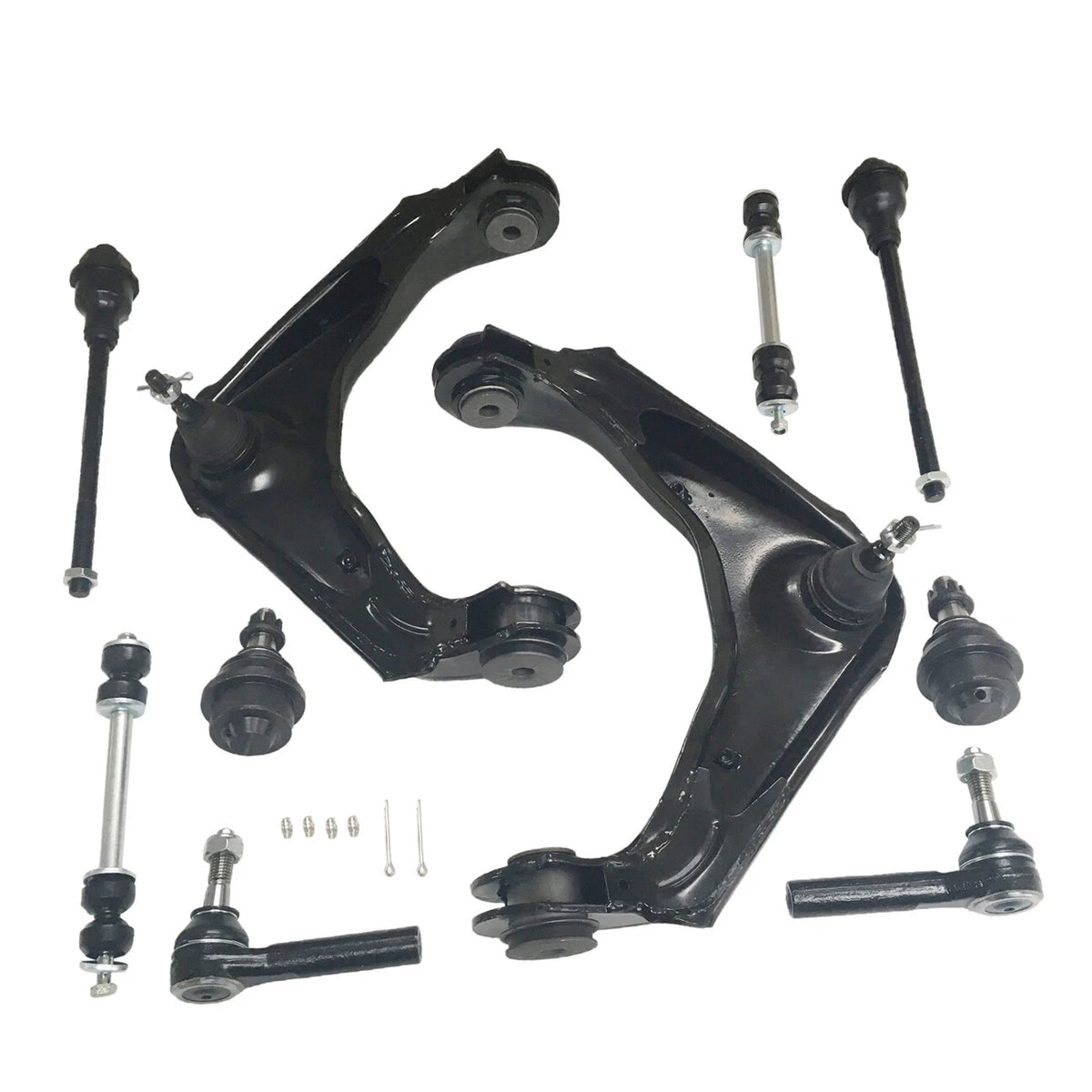 10PCS Front Upper Control Arm Sway Bar Link Kit for Chevy GMC 8-Lug (2001–2012)