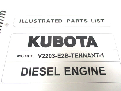 Illustrated Parts List for Kubota V2203-E2B-Tennant Diesel Engine