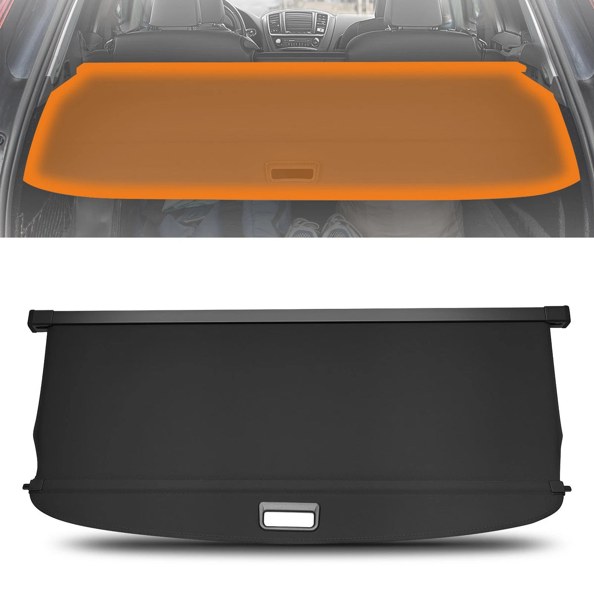 Cargo Area Shield Cover for Subaru Impreza/Crosstrek (2024) Black Retractable