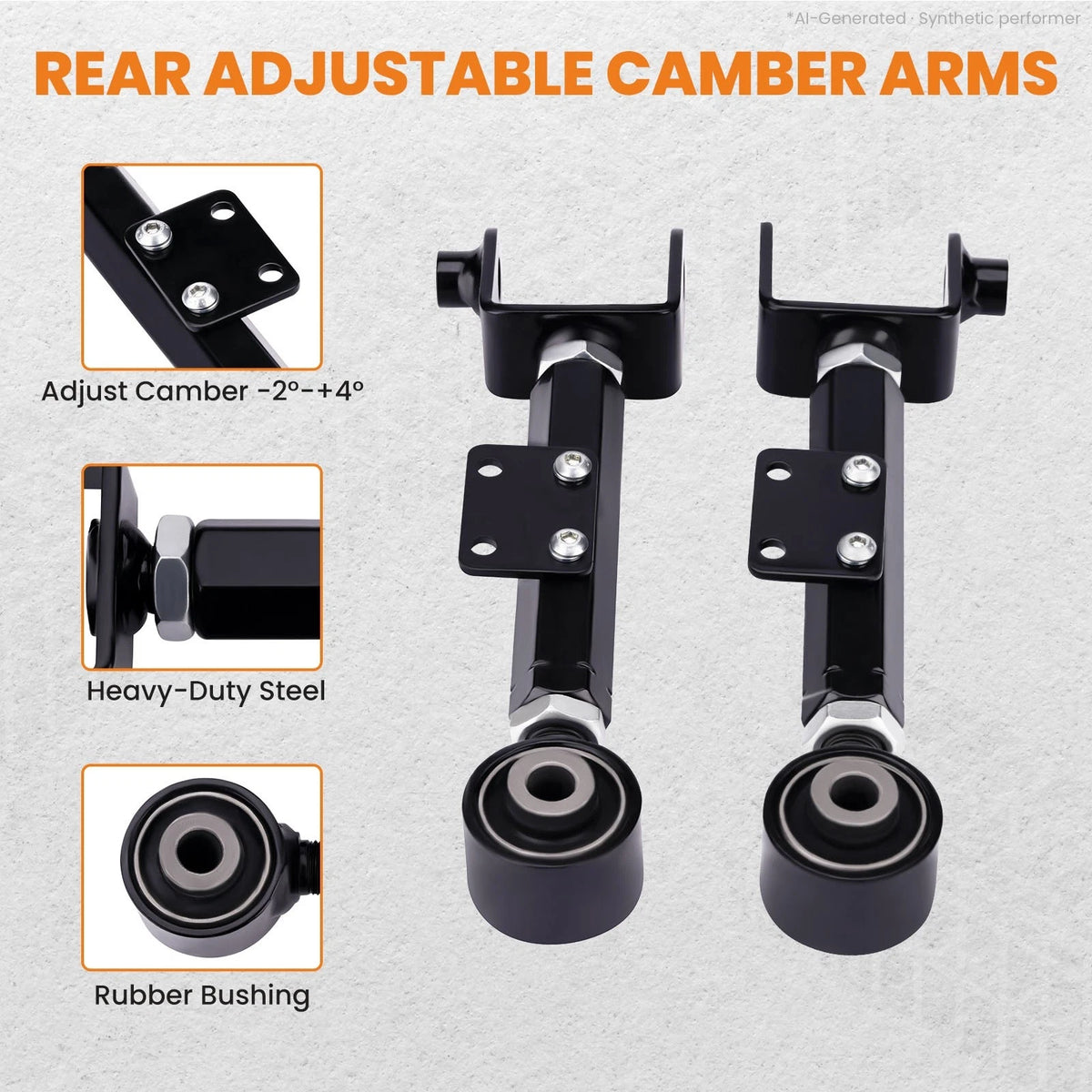 2X Adjustable Rear Camber Arms Alignment Camber Kit for Honda CR-V (2007–2016)