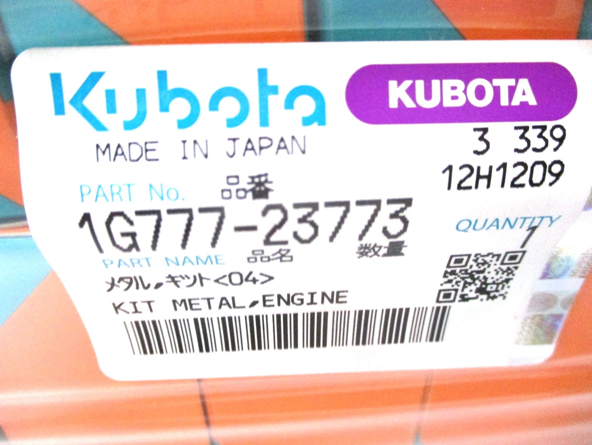 Crankshaft Bearing Kit for Kubota V3307 (0.40MM/-0.40MM) 1G777-23773