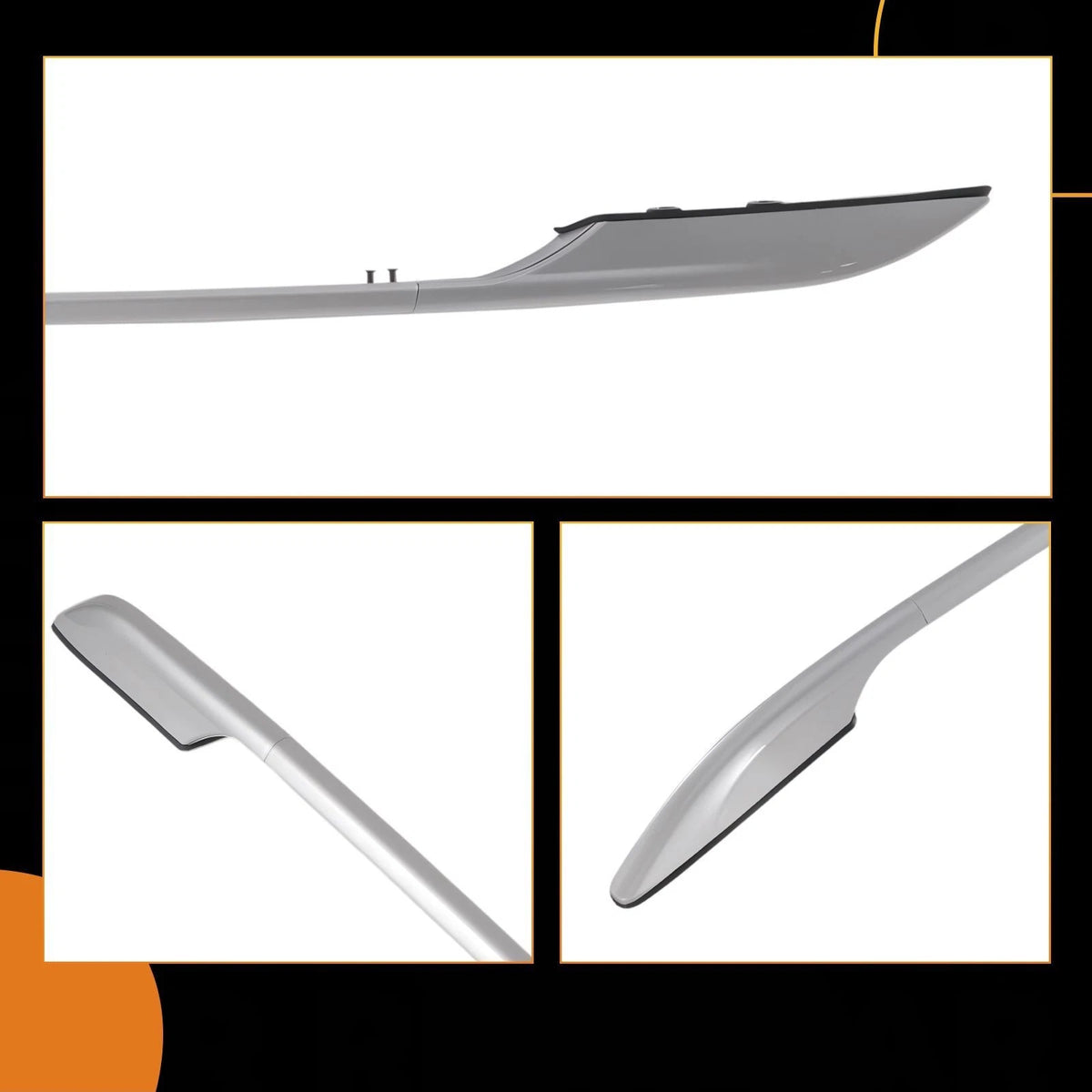 Roof Cargo Carrier Rails for Nissan Rogue (2014–2020) Silver Aluminum Alloy