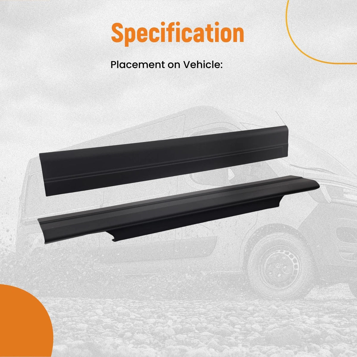 Set of 4 Rocker Panels Cover for Silverado 2500 Crew Cab (1999–2007) 02RPA4501ABK