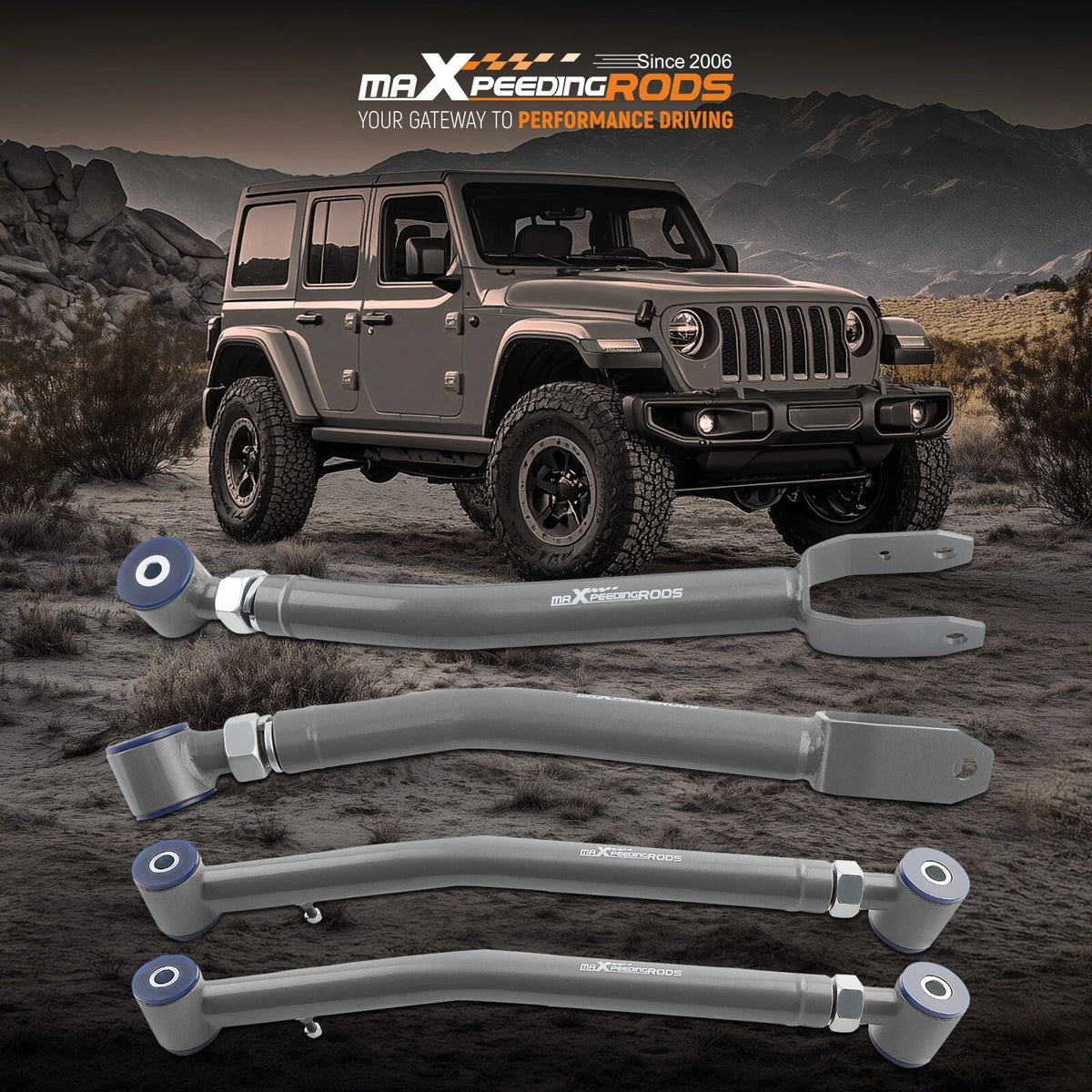 Adjustable Control Arms 2-4" for Jeep Wrangler JL (2018–2025)