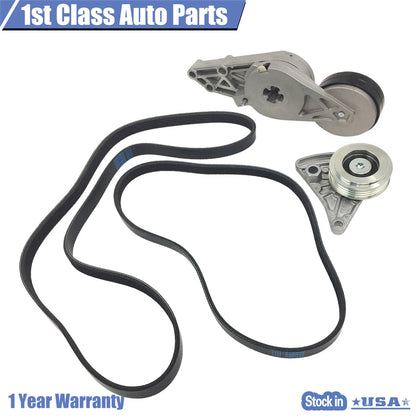 2X Serpentine Belt & Tensioner Assembly Kit for VW Passat (1997–2001) Audi A4
