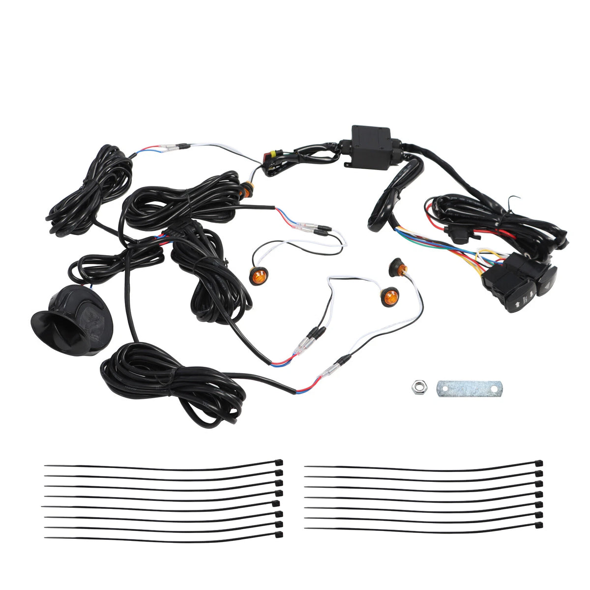 UTV Turn Signal Horn Kit for Universal UTV (Street Legal, 4 Amber Lights)