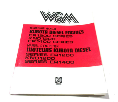 Kubota Workshop Service Manual for ER1200 KND1200 ER1400 Series