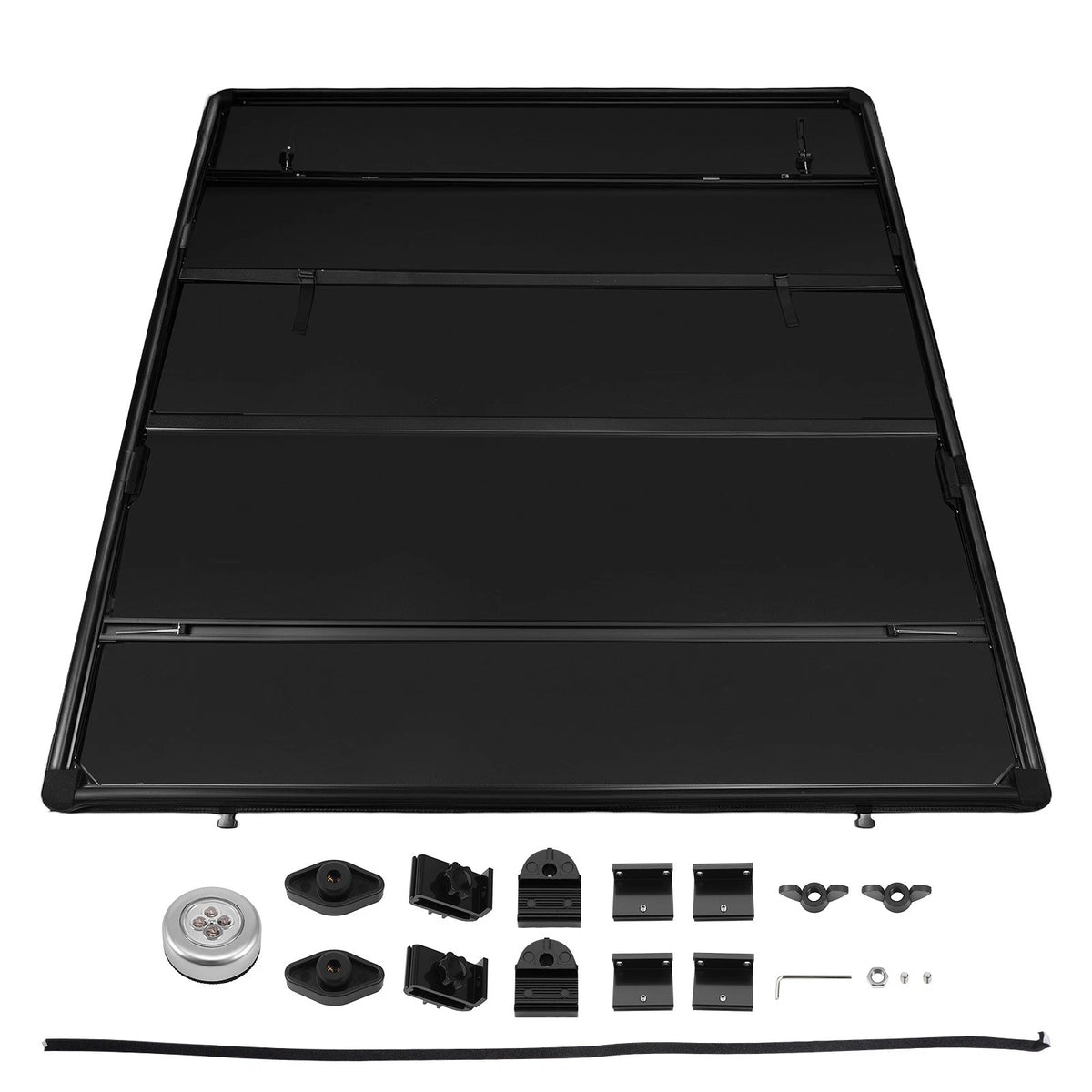 5ft Soft Tonneau Cover for Jeep Gladiator (2020–2026) 3-Fold Vinyl Black