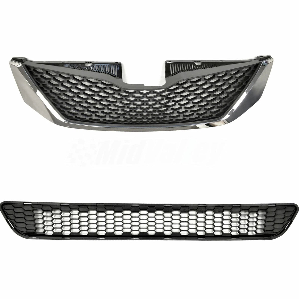 Set of 2 Honeycomb Chrome Grille for Toyota Sienna (2011–2017)