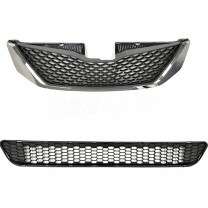 Set of 2 Honeycomb Chrome Grille for Toyota Sienna (2011–2017)