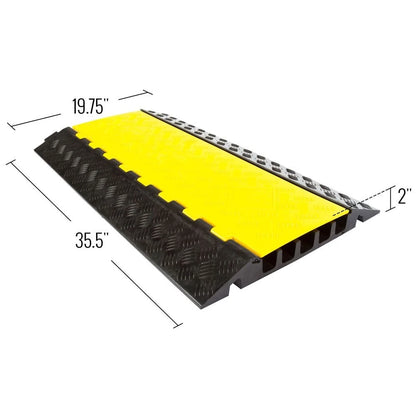5-Cable Rubber Electrical Snake Cover Ramp for Warehouse