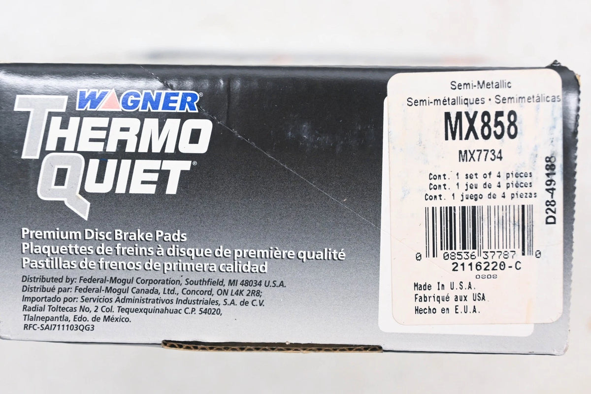 Thermo Quiet Disc Brake Pad Kit for Wagner MX858, MX7734 (NOS)