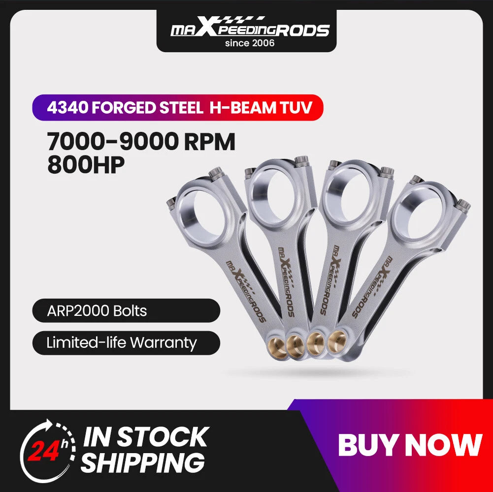 4340 Forged Connecting Rods + Bolts for Isuzu Amigo Rodeo Trooper (1989–1997)