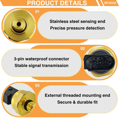 Fuel Oil Pressure Sensor Regulator 06E906051K for Audi A3 A4 A5 A6 Q5 S5 TT (2006–2019)