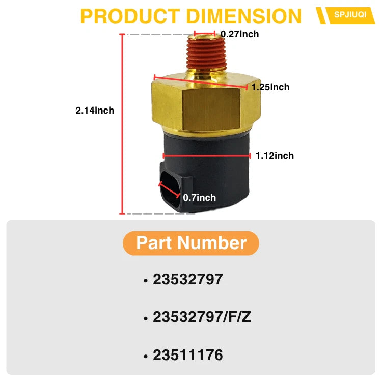Oil Fuel Pressure Sensor 23532797 for Detroit Diesel Series 50 60