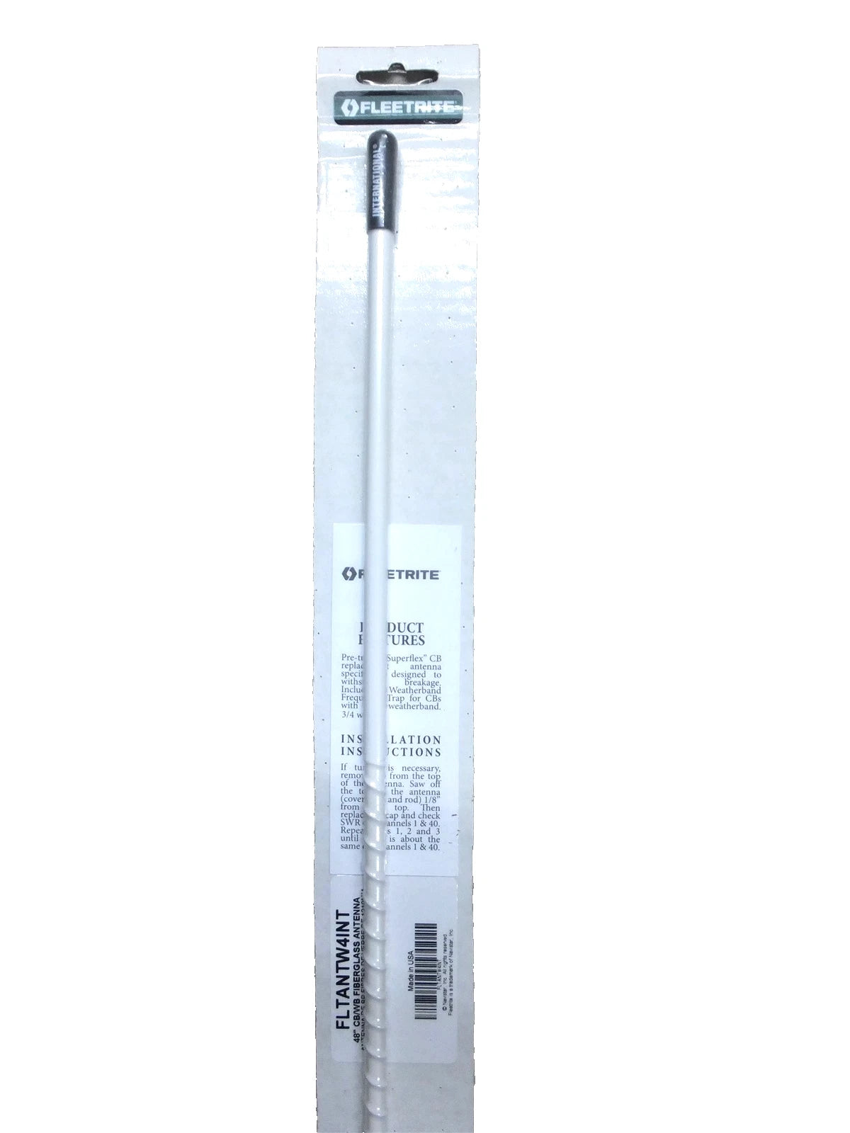 48" Pre-Tuned Fiberglass Antenna Whip for Fleetrite (FLTANTW4INT)