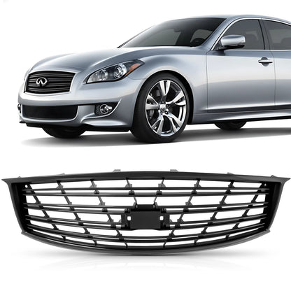 Front Bumper Upper Black Grille for Infiniti M37 M56 (2011–2013)