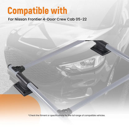 Roof Rack Side Rails for Nissan Frontier (2005–2022) - Black Aluminum