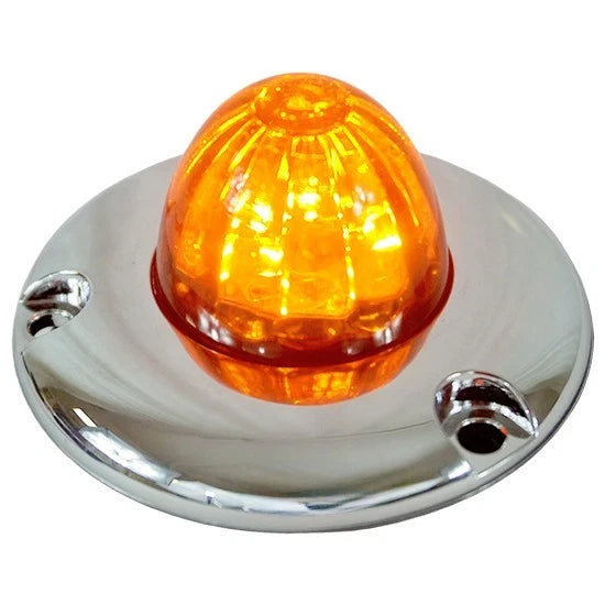 1-1/2" Glass Watermelon Amber-Amber Dual Function LED Light