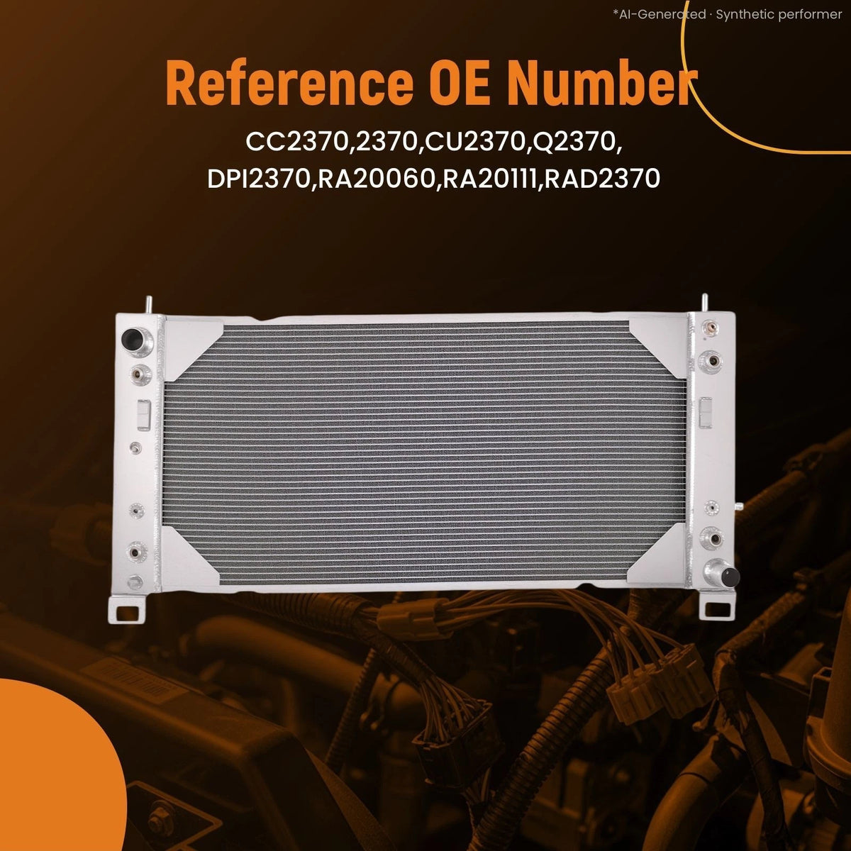 4Row Aluminum Radiator for Chevy Silverado 1500 2500 HD (1999–2014)