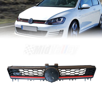 Front Grille for VW MK7 Golf/GTI (2015–Present) - Black w/ Red Trim